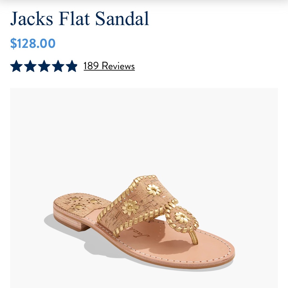 Jack Rodger’s Gold Cork Sandals